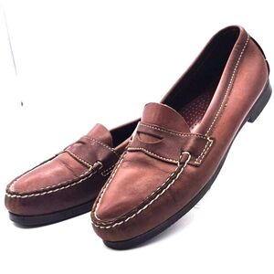 Dexter Penny Loafers Men's Size 9W Brown Leather Dress Slip On Shoes USA Made